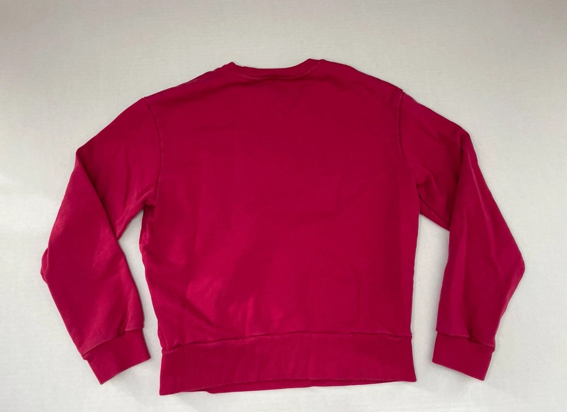 Armani Exchange Sweatshirt Extra Small Red Cotton