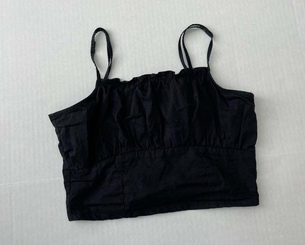 Divided Tank Top Extra Small BlackCanvas