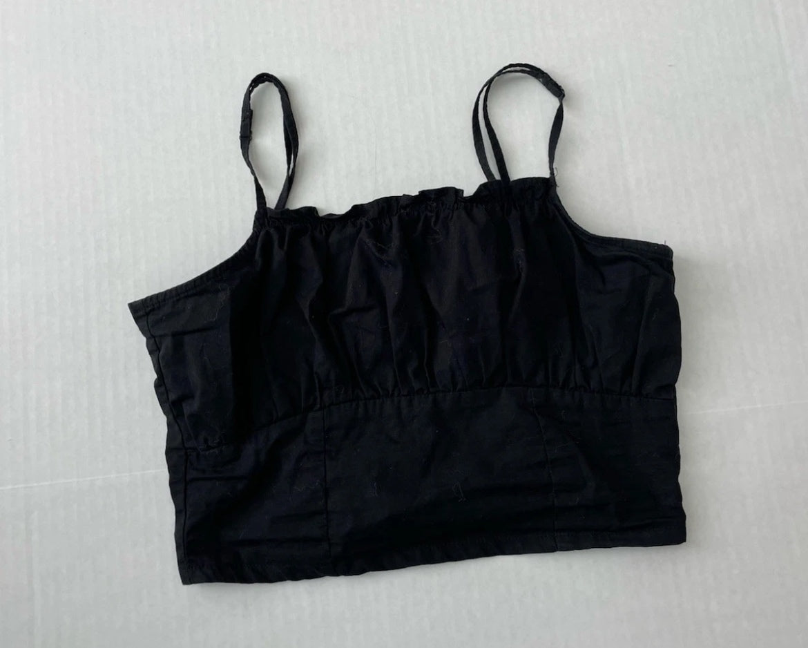 Divided Tank Top Extra Small BlackCanvas