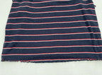 Garage Tank Top Small Navy Blue with White and Red Stripes Rayon