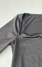 Forever 21 Long Sleeve Top Extra Small Black Polyester/spandex