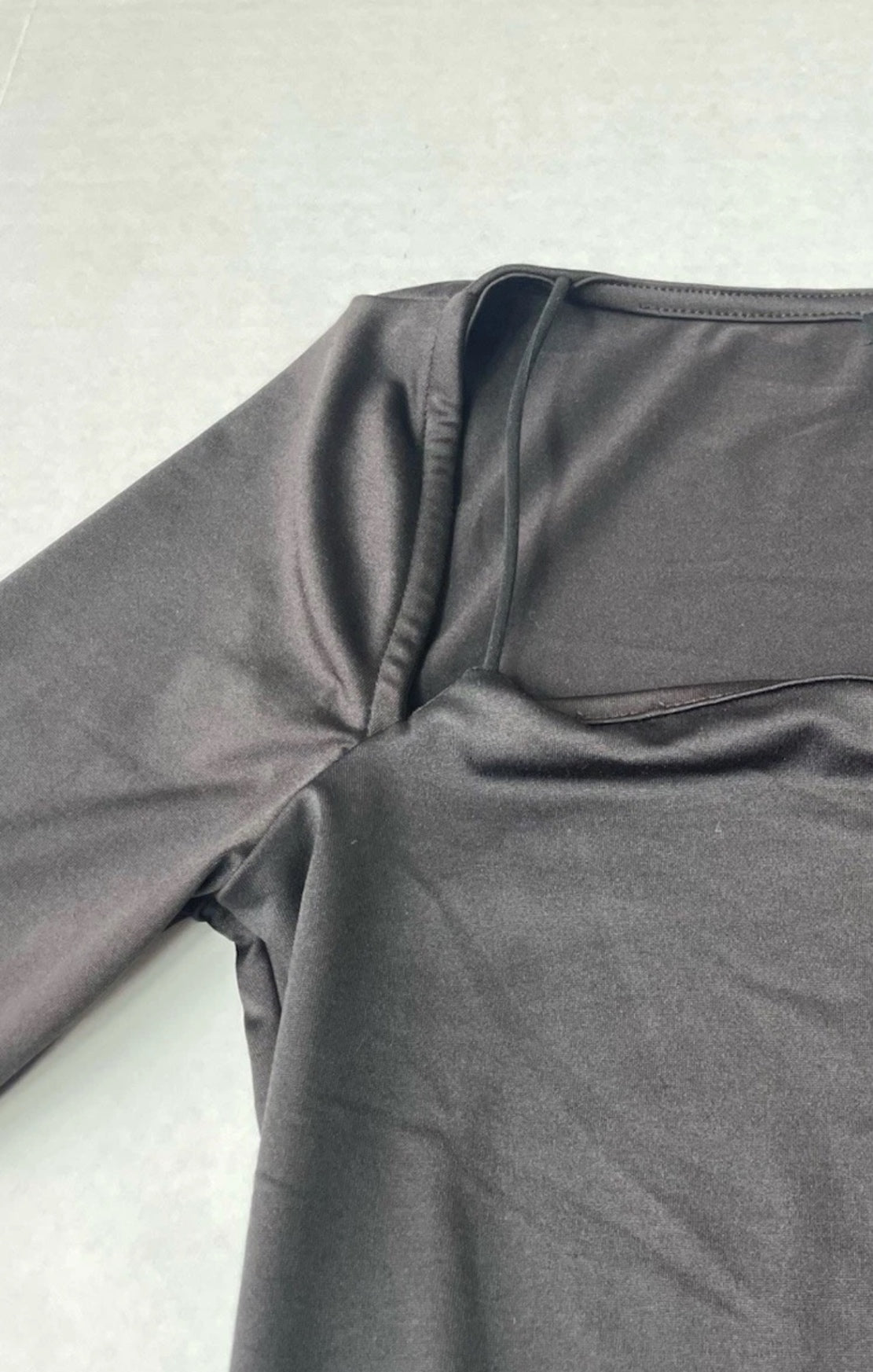 Forever 21 Long Sleeve Top Extra Small Black Polyester/spandex