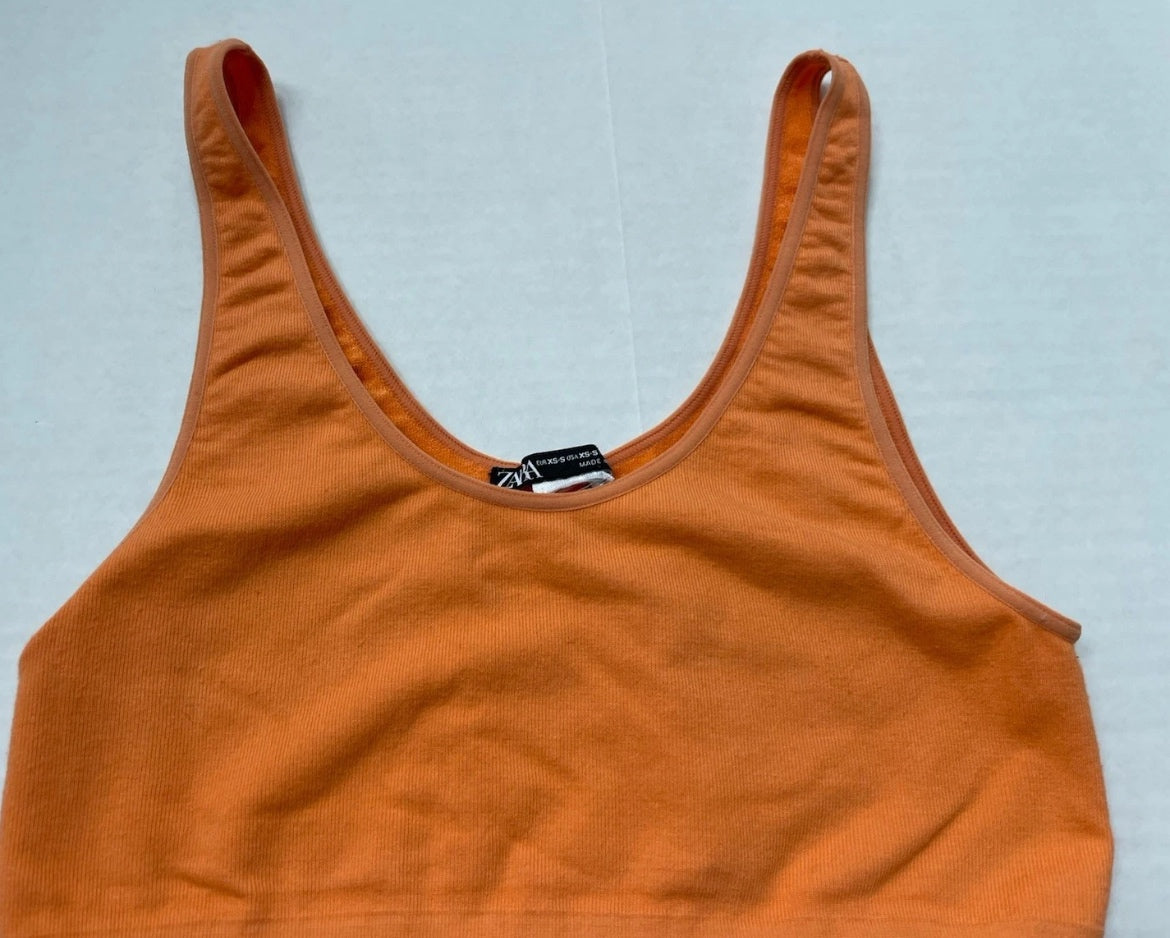 Zara Tank Top Extra Small Orange
