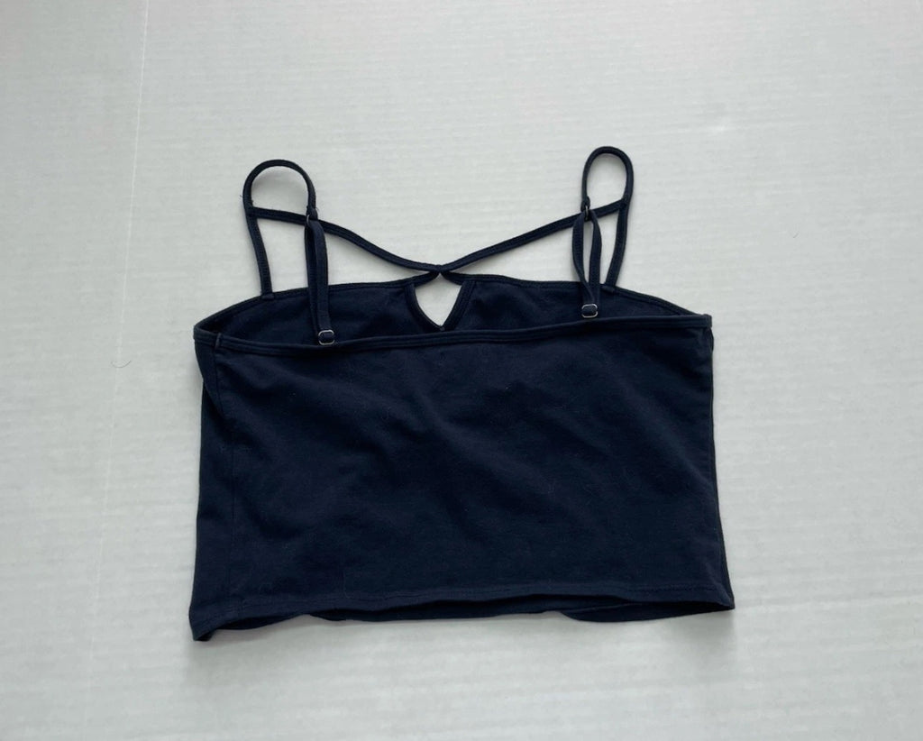 Hollister Tank Top Medium Navy Blue Cotton