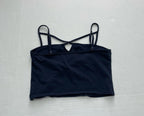 Hollister Tank Top Medium Navy Blue Cotton