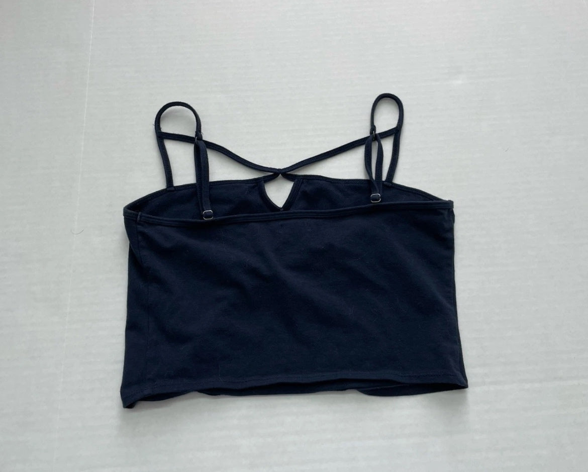 Hollister Tank Top Medium Navy Blue Cotton
