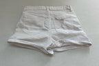 Wax Jean Denim Shorts Small White