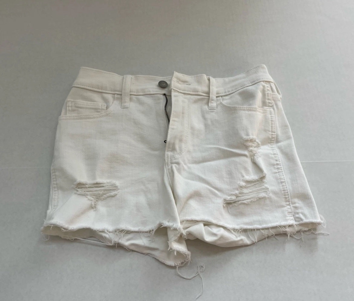 Hollister Denim Shorts 27 White