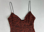Windsor Slip Dress Extra Small Brown with black spotsPolyester
