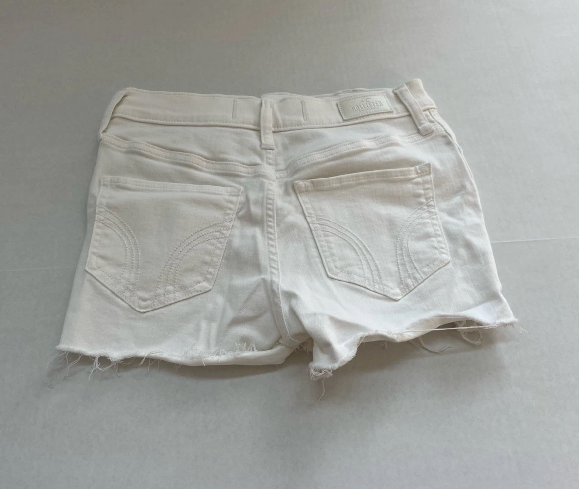 Hollister Denim Shorts 27 White