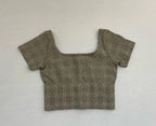 Guess Short Sleeve Top Extra Small Green Rayon