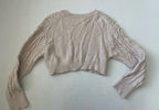 Garage Crop Top Extra Small Beige Knitted fabric