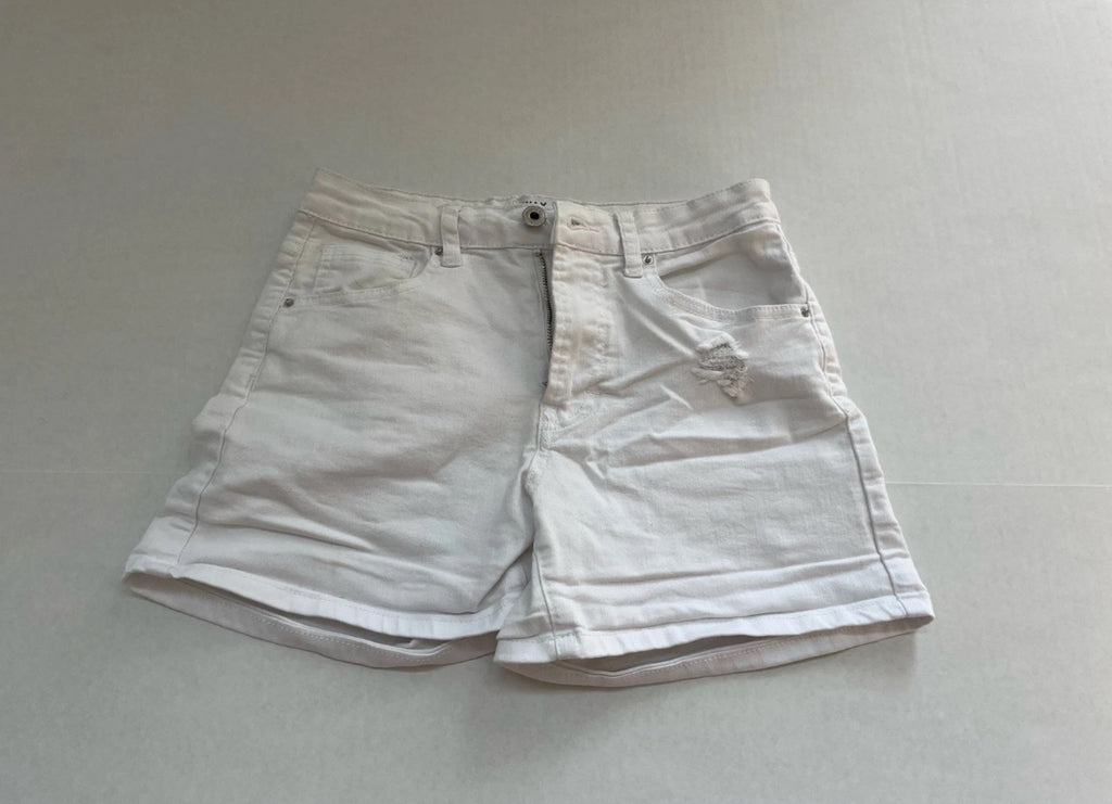 Wax Jean Denim Shorts Small White