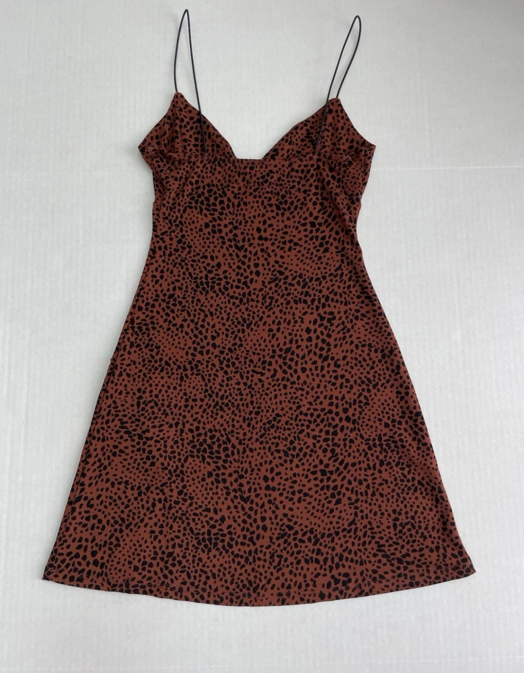 Windsor Slip Dress Extra Small Brown with black spotsPolyester