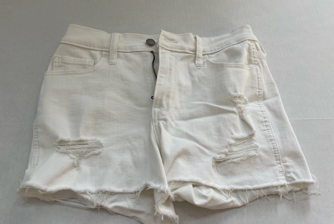 Hollister Denim Shorts 27 White