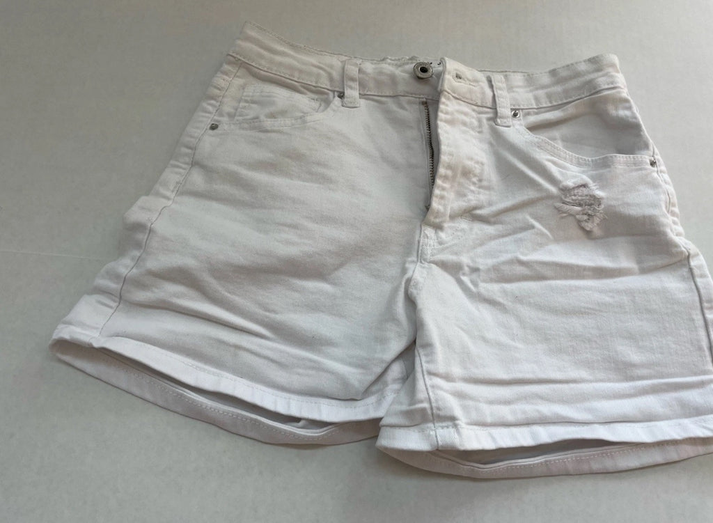 Wax Jean Denim Shorts Small White