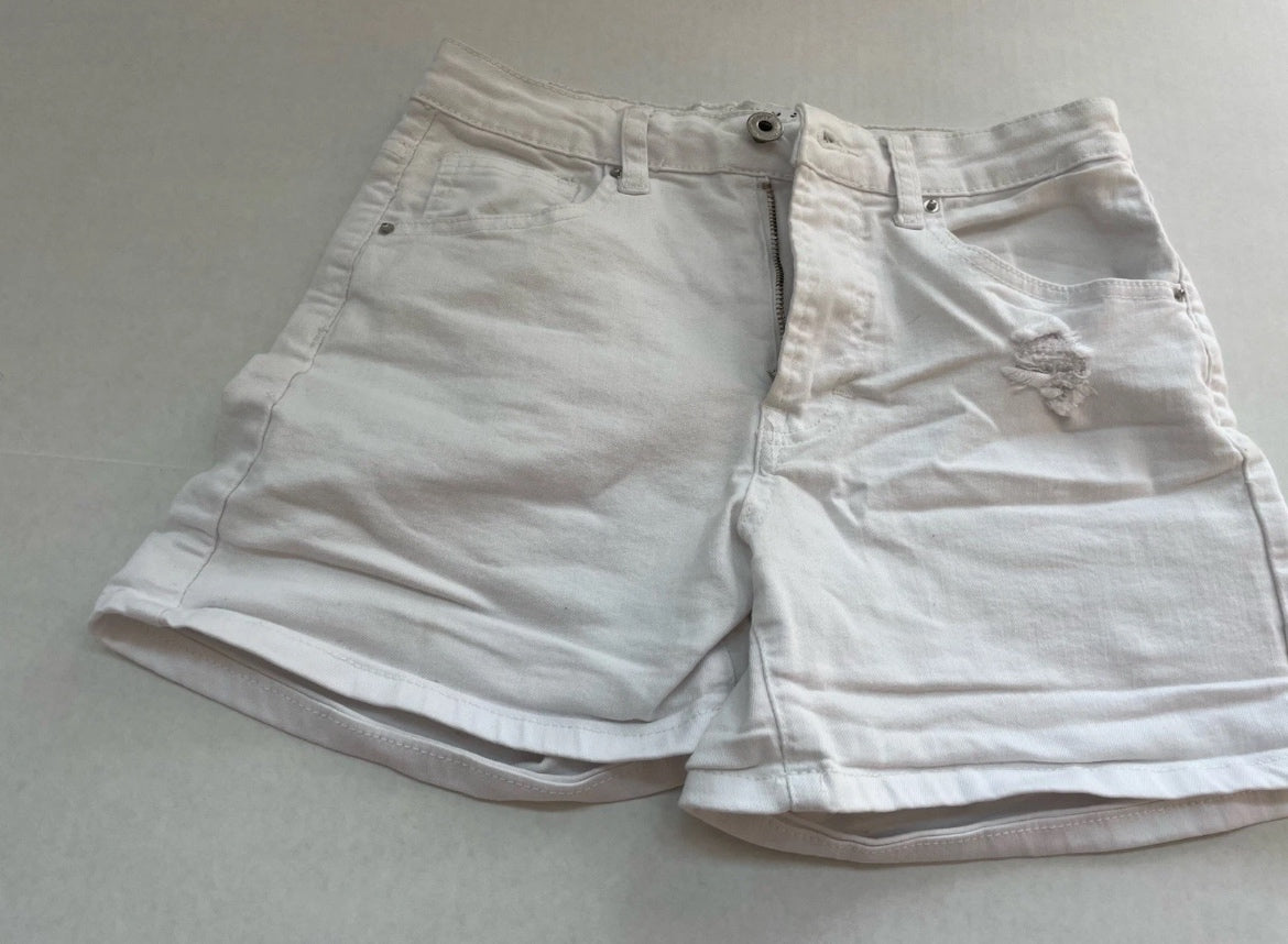 Wax Jean Denim Shorts Small White