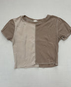 Garage Short Sleeve Extra Small Beige and Taupe