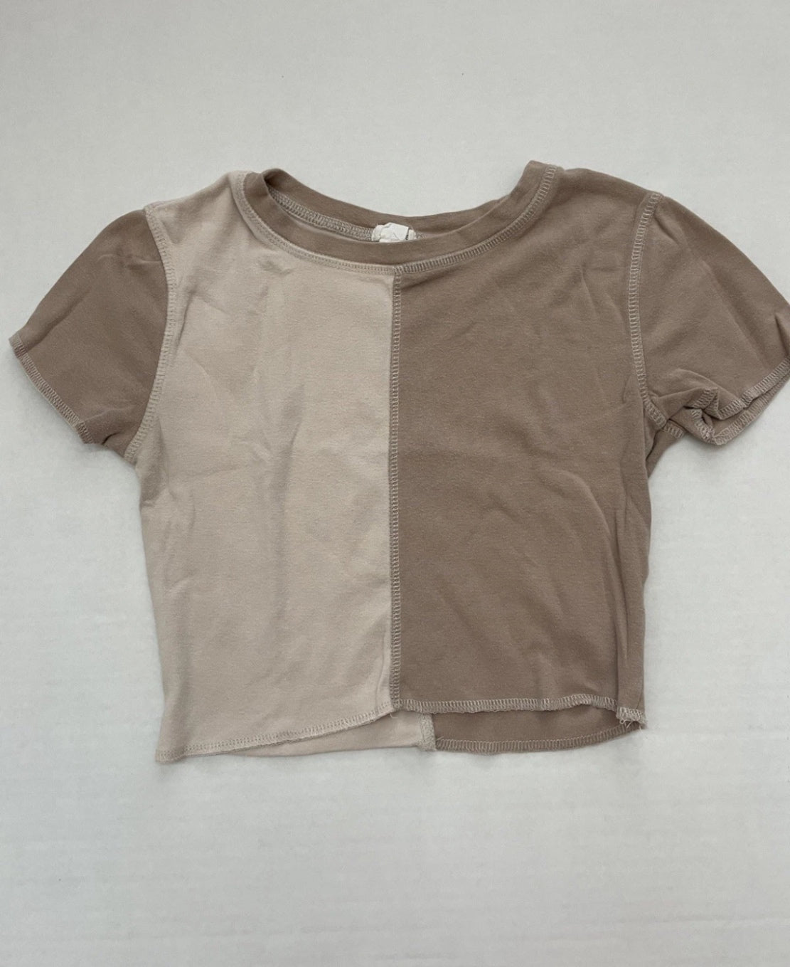 Garage Short Sleeve Extra Small Beige and Taupe