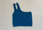 Zara Tank Top Extra Small Blue Cotton/Polyester Blend