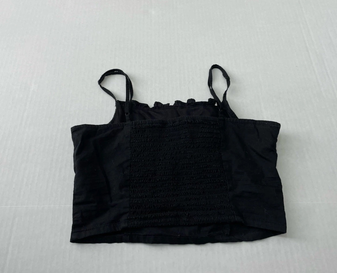 Divided Tank Top Extra Small BlackCanvas