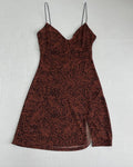 Windsor Slip Dress Extra Small Brown with black spotsPolyester