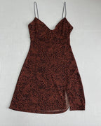 Windsor Slip Dress Extra Small Brown with black spotsPolyester