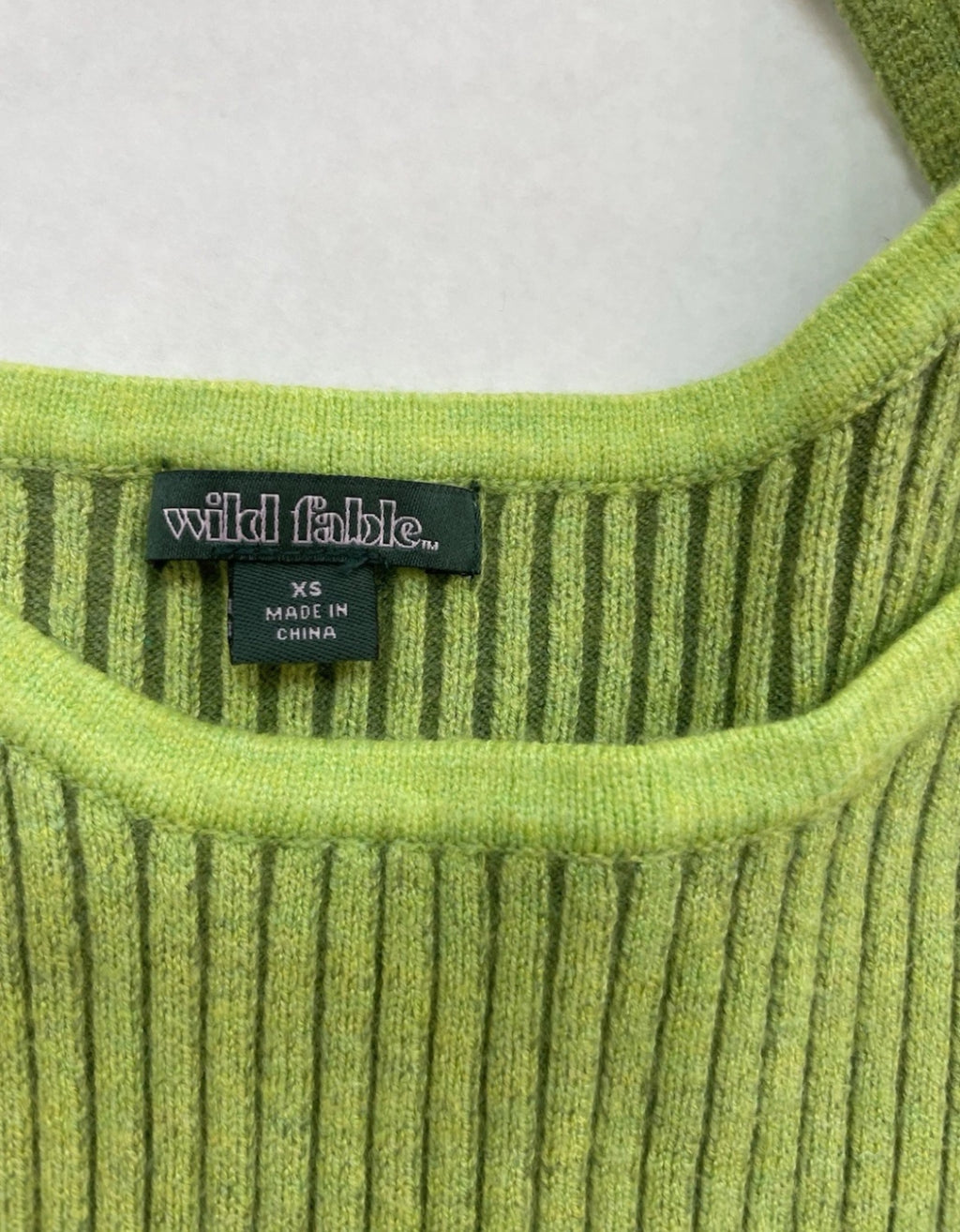 Wild Fable Tank Top Extra Small Lime Green Knitted Fabric