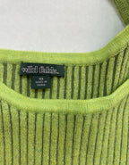 Wild Fable Tank Top Extra Small Lime Green Knitted Fabric