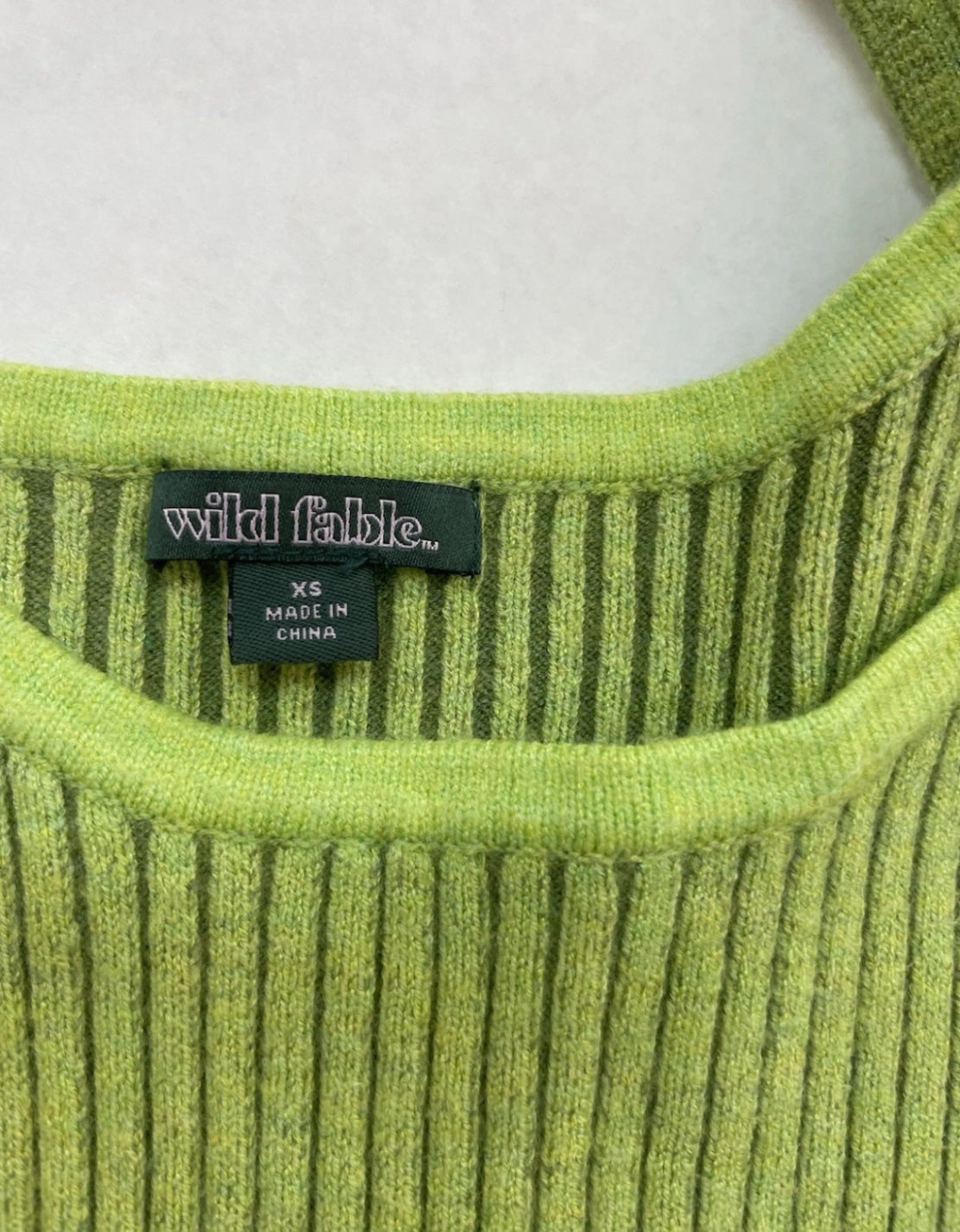 Wild Fable Tank Top Extra Small Lime Green Knitted Fabric