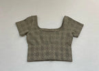 Guess Short Sleeve Top Extra Small Green Rayon