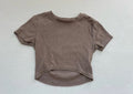 Garage Short Sleeve Top Extra Small Beige Cotton