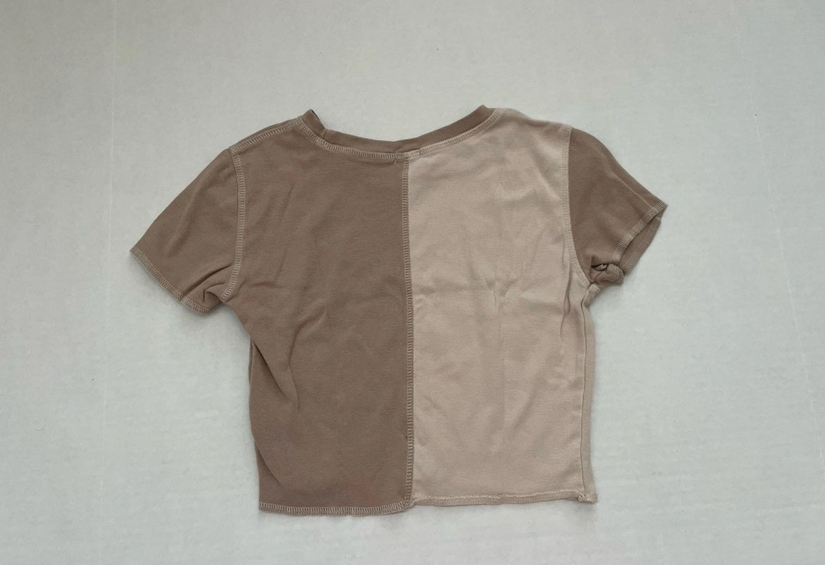Garage Short Sleeve Extra Small Beige and Taupe