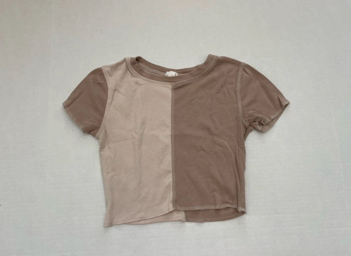 Garage Short Sleeve Extra Small Beige and Taupe