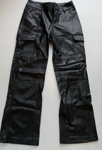 Pacsun Cargo Leather Pants Small Black Faux Leather