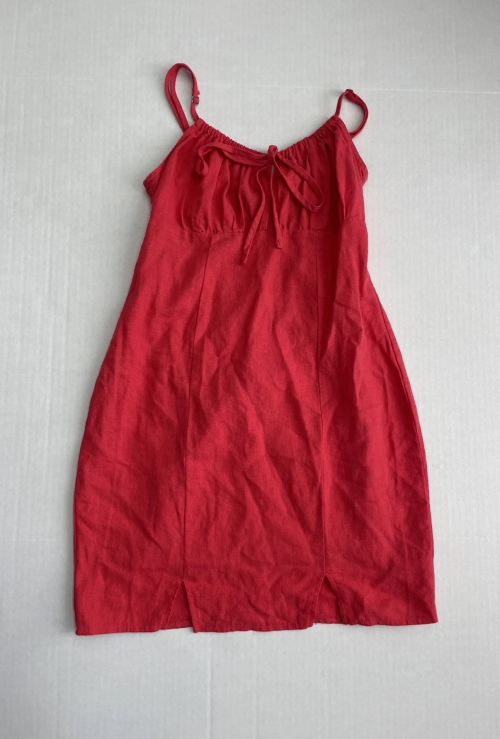 Wild Fable Slip Dress Extra Extra Small Red Linen