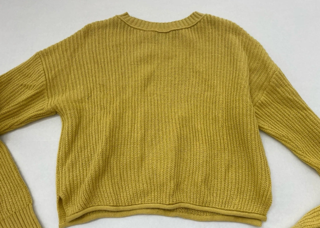 Wild Fable Sweater Small Yellow Knit/Cotton