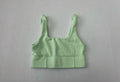 Fabletics Crop Top Extra Small Light Green Cotton/Polyester