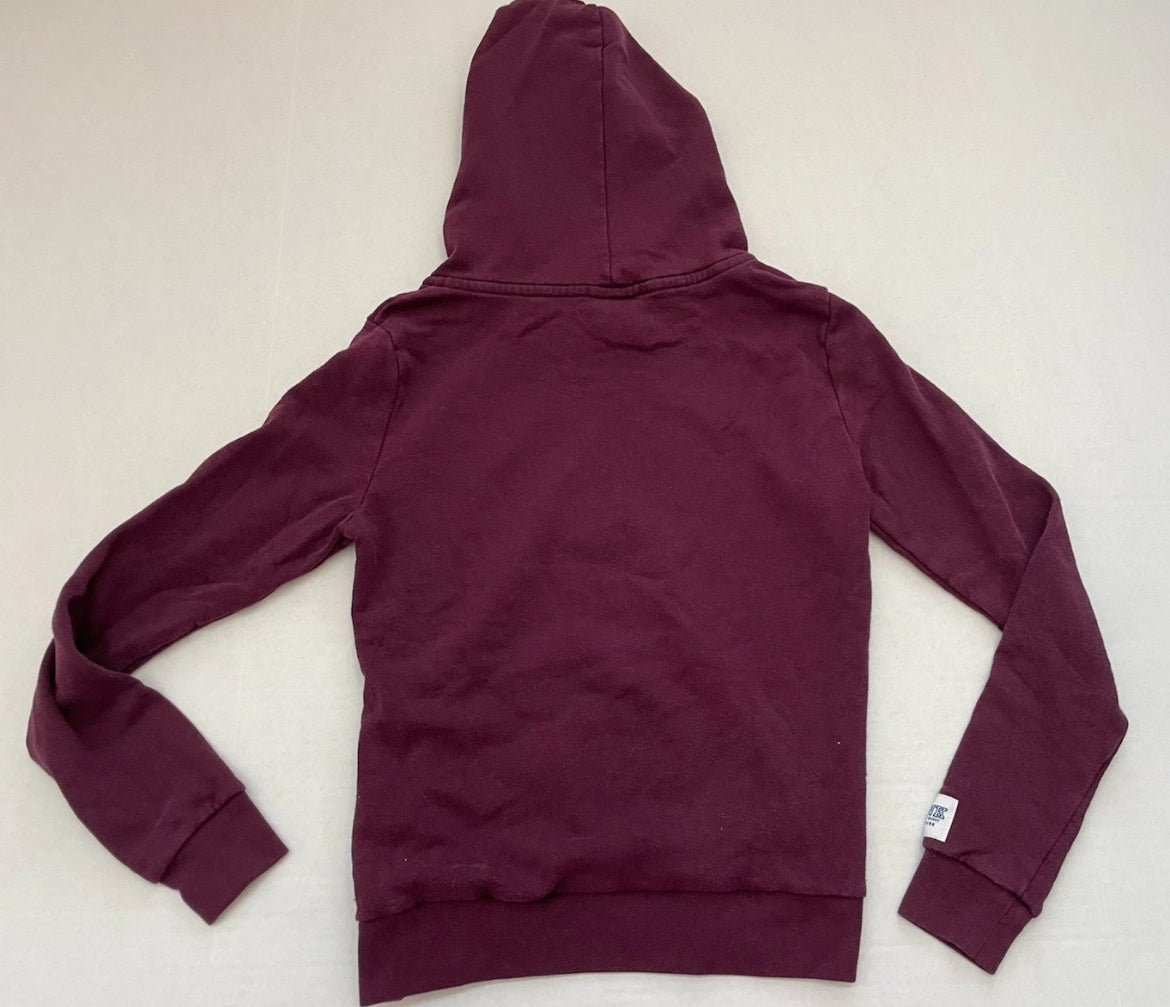 PINK Hoodie Extra Small Burgundy Cotton