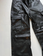 Pacsun Cargo Leather Pants Small Black Faux Leather