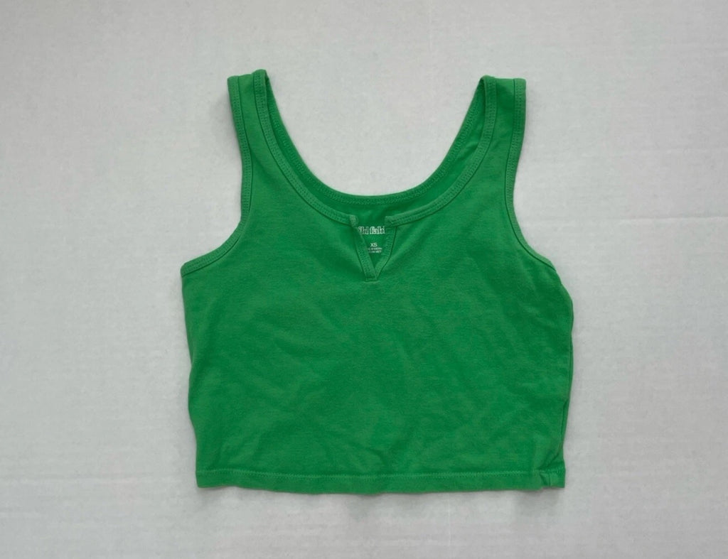 Wild Fable Crop Top Extra Small Green Cotton