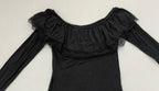 Hollister Long Sleeve Top Extra Small Black Viscose