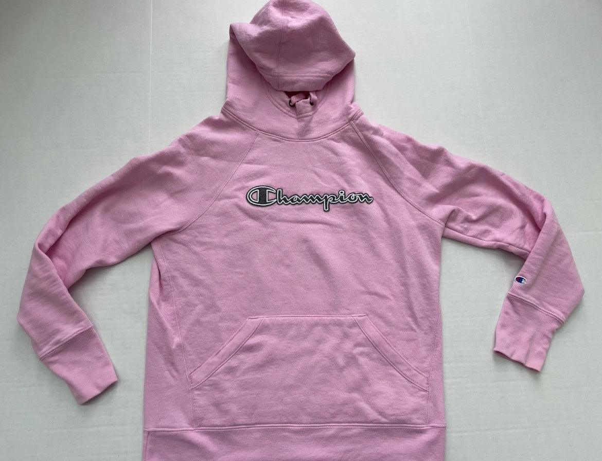 Champion Hoodie Small Pink Cotton/Polyester