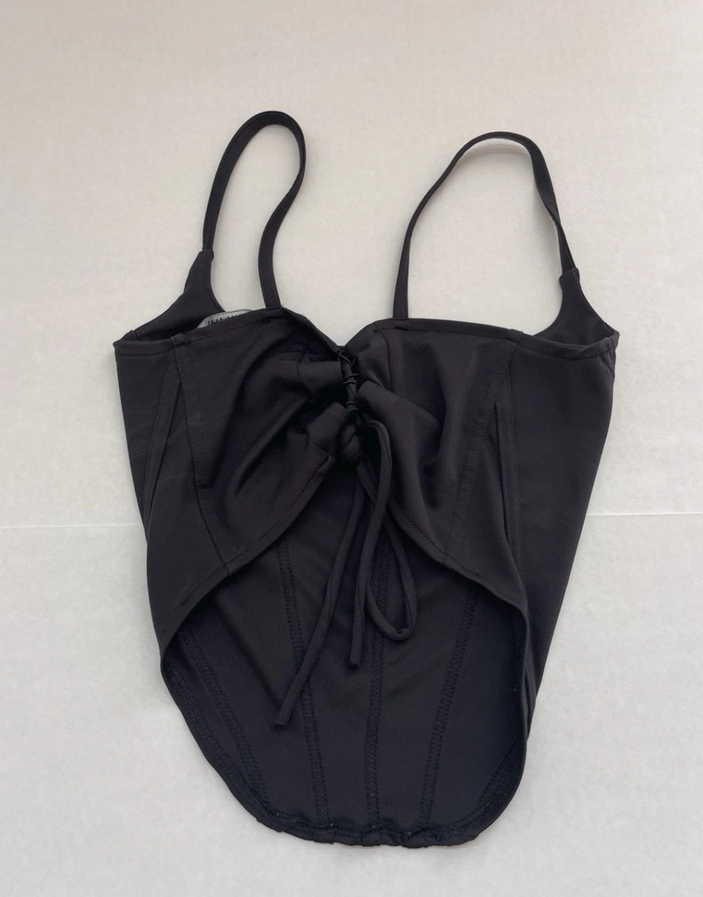 Forever 21 Tank Top Medium Black Satin/Polyester