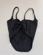 Forever 21 Tank Top Medium Black Satin/Polyester
