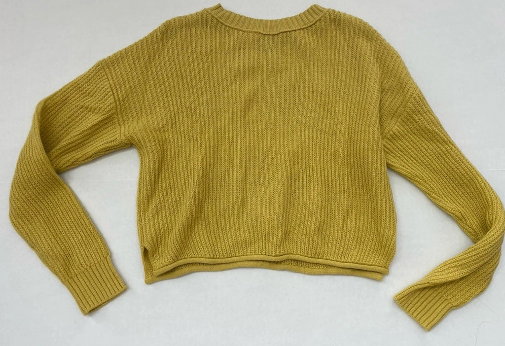 Wild Fable Sweater Small Yellow Knit/Cotton