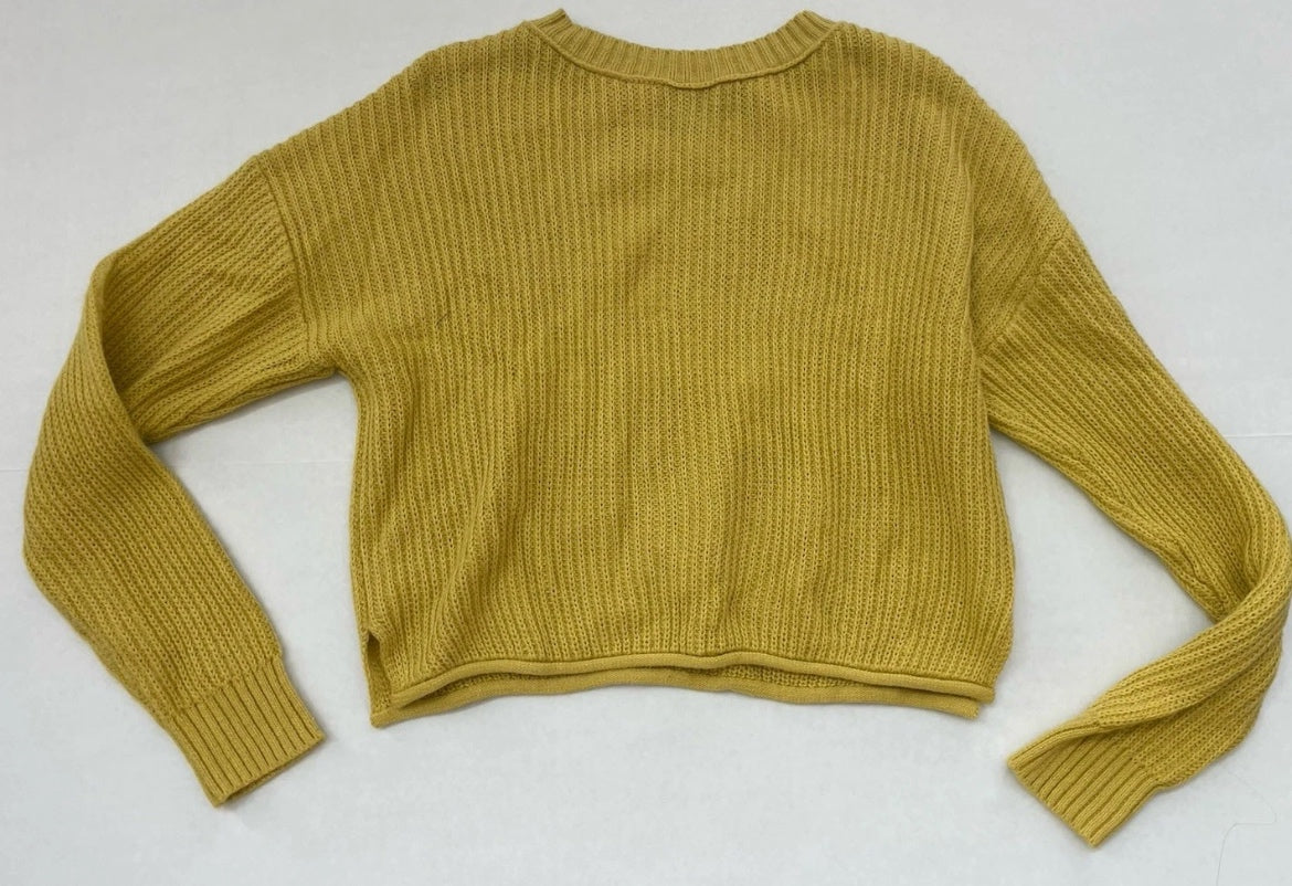 Wild Fable Sweater Small Yellow Knit/Cotton