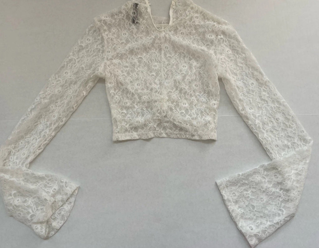 Divided Top Extra Small White Lace