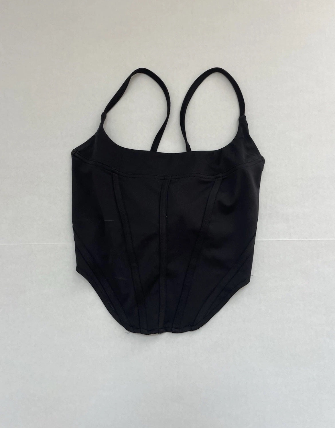 Forever 21 Tank Top Medium Black Satin/Polyester