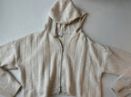 LA HEARTS Zip Up Hoodie Extra Small Beige Knitted